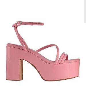 Jeffrey Campbell Mamba Platform Ankle Strap Sandal in Pink Patent